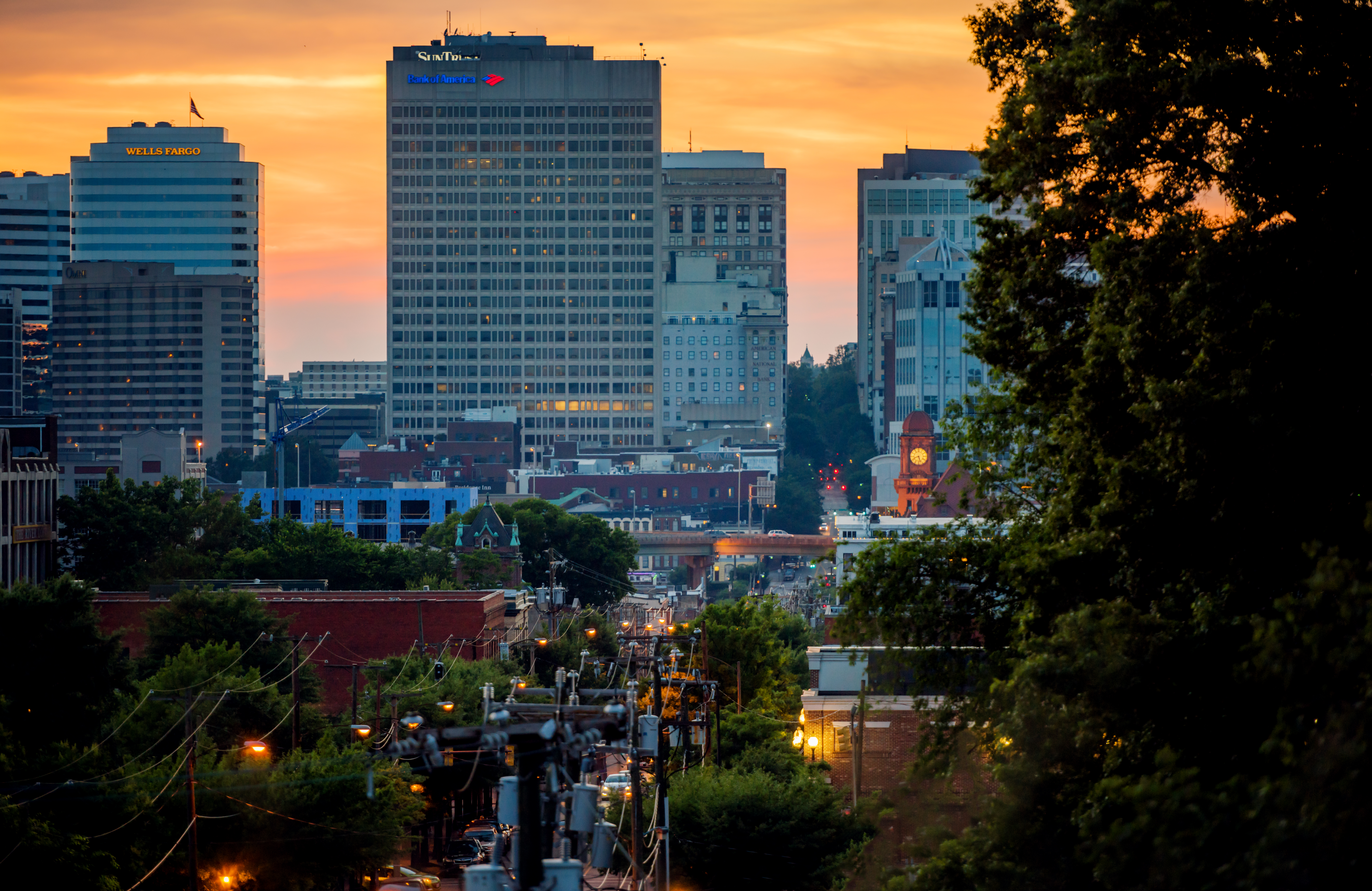 Foggy Sunrise Cityscape