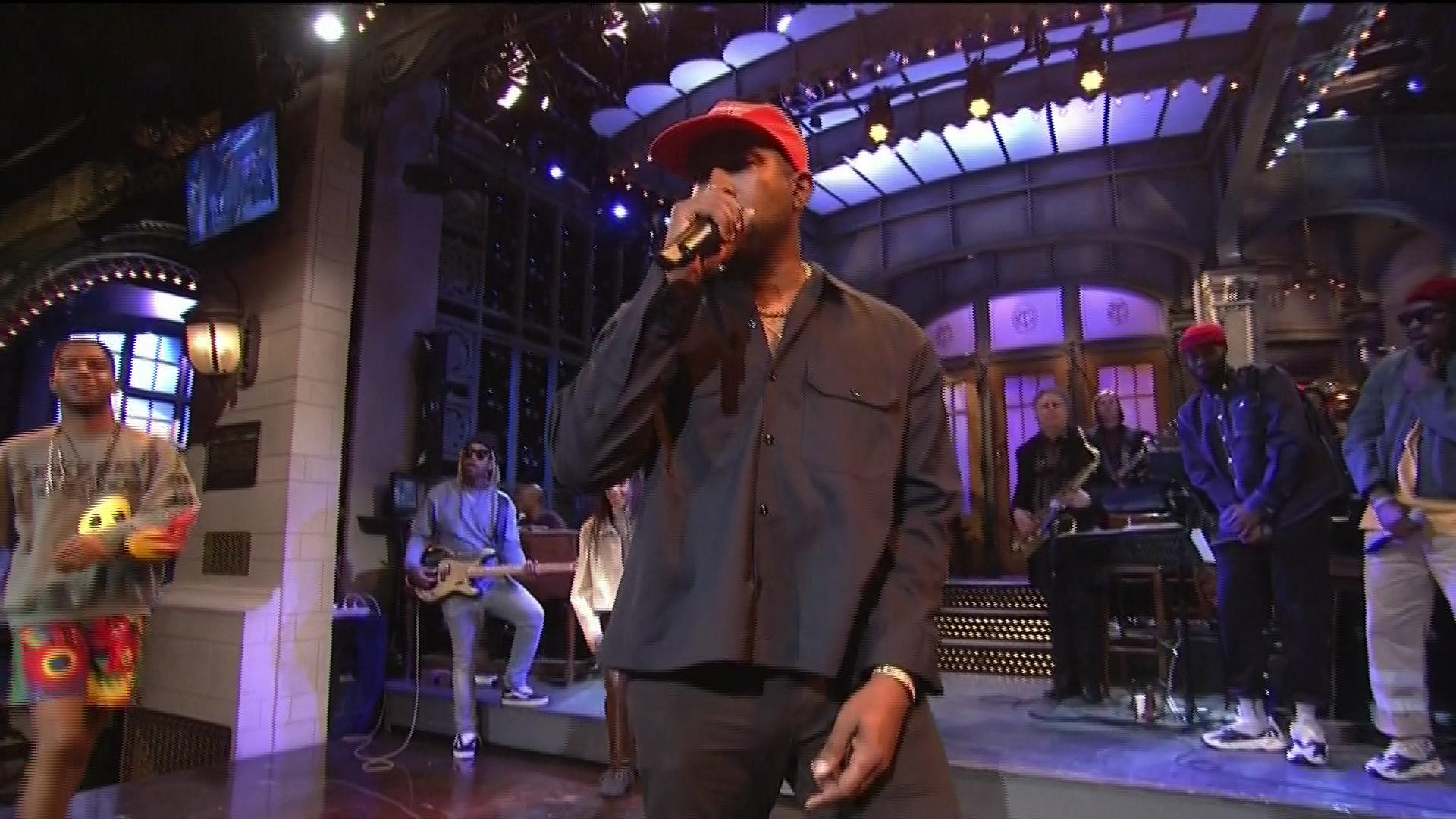 Adam Driver with musical guest Kayne West hosts the 44th season episode 1 NBC's 'Saturday Night Live'