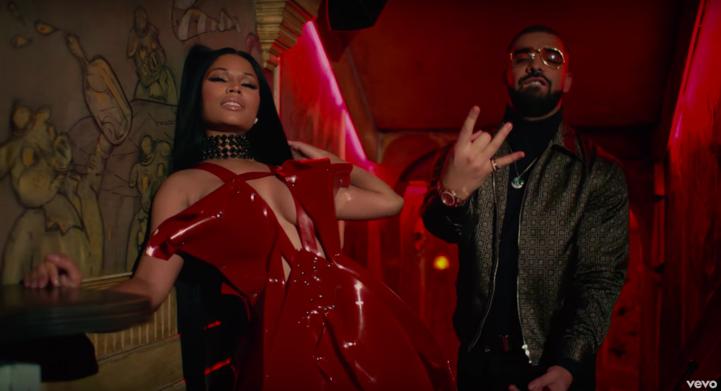 The video for Nicki Minaj’s track No Frauds, featuring Drake and Lil Wayne
